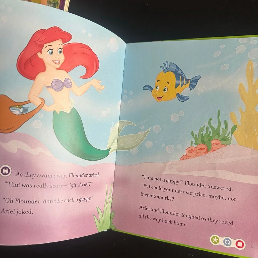 LeapFrog Learning set Disney Dora & Little Mermaid Books